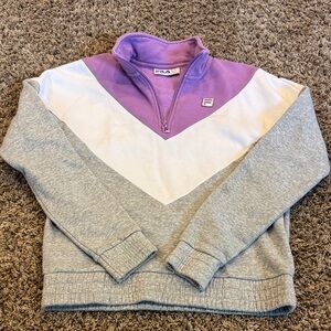 Fila Purple, White, and Gray Sweatshirt